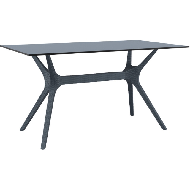 Τραπέζι Ibiza, 140/80/75 cm., Genomax - Λευκό 38085-Λευκό