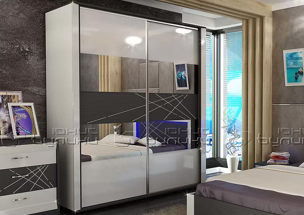 Ντουλάπα συρόμενη, Arte, 180x60x210, Genomax