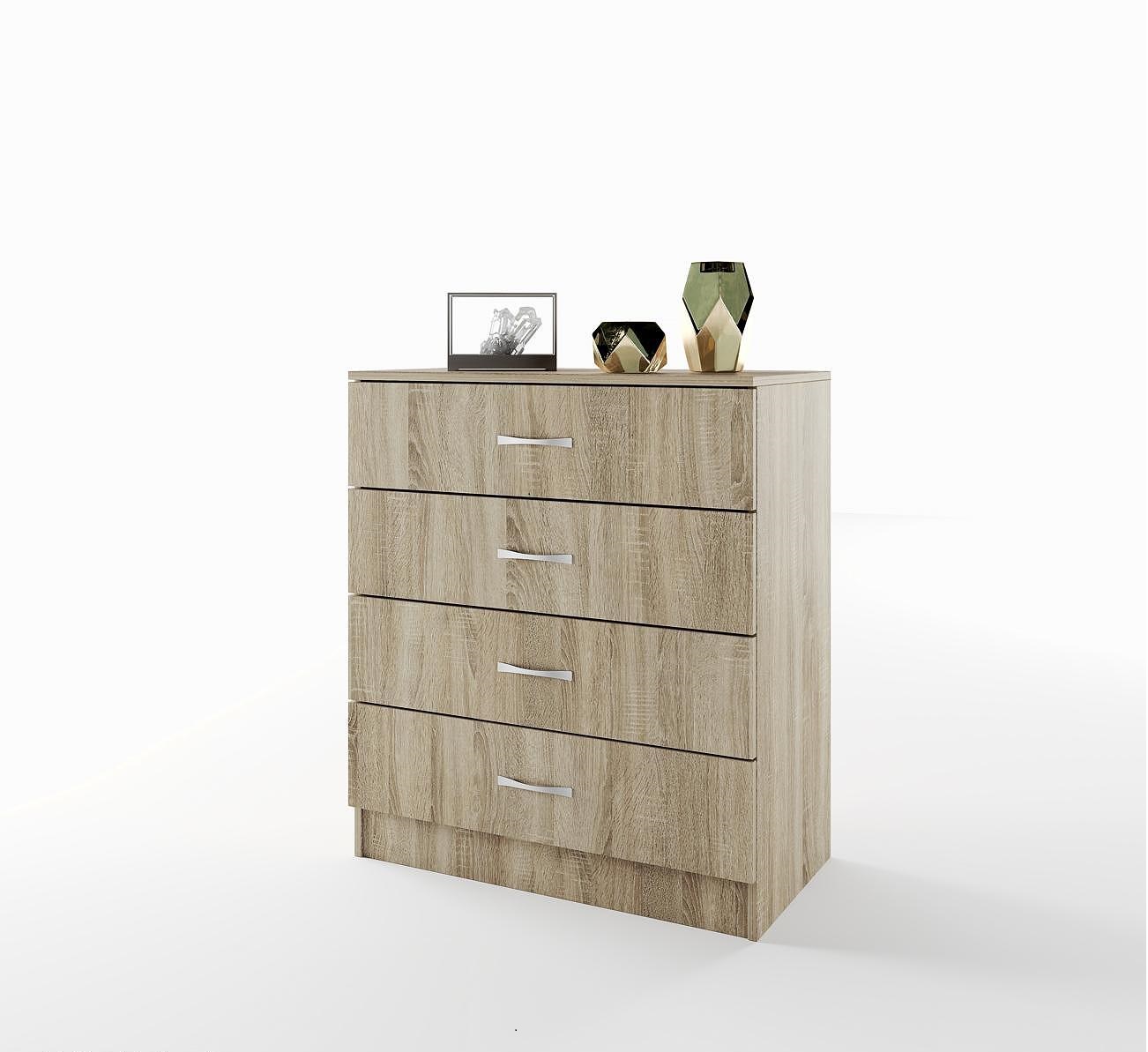 Συρταριέρα με 4 συρτάρια, Σόνομα, 1213003, 43,5x91x80, Genomax