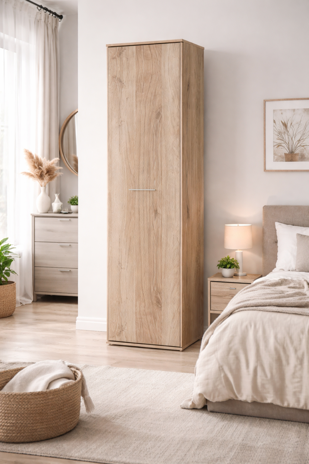 Ντουλάπα μονόφυλλη, 55x36x175.5, Modul 66, Genomax