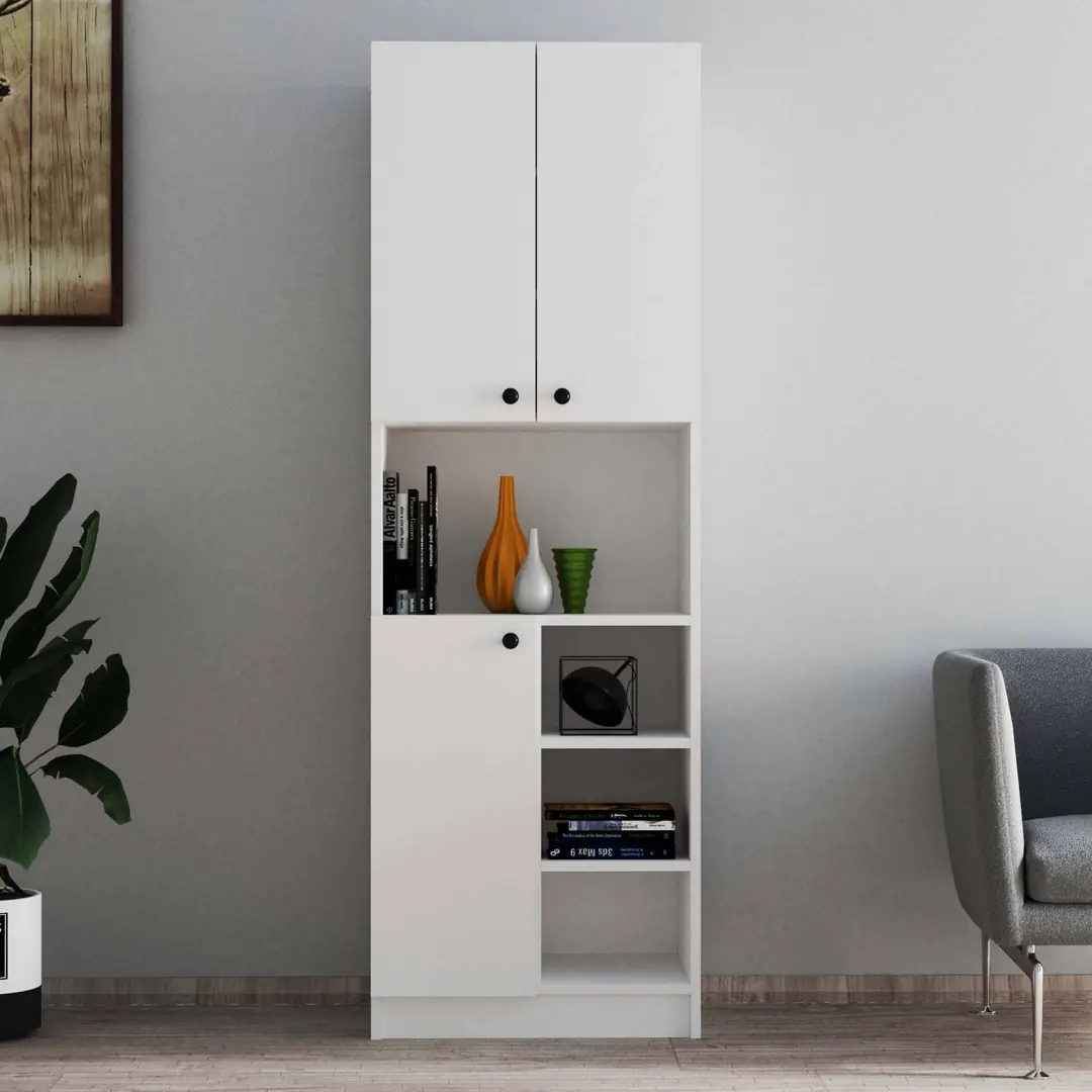 Ντουλάπα ,Order 3004,Λευκό, 59,6x35x180 εκ. ,All4home