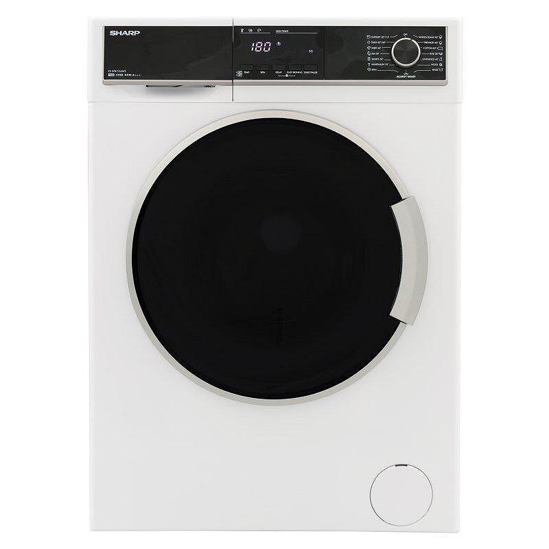 Sharp Πλυντήριο ρούχων 1200 στροφών, 9,00 kg, B, Λευκό, ES-HFB912AWC, Sharp