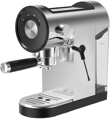 Finlux Αυτόματη Μηχανή Espresso 1150W Πίεσης 20bar Ασημί, FEM-1877 ,Finlux