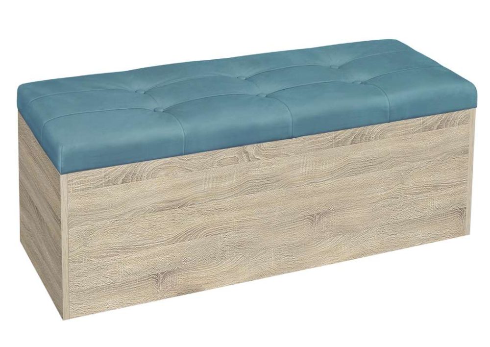 Σκαμπό αποθηκευτικό, Giga Σόνομα/Μπλέ , 120/40/45 εκ., Genomax