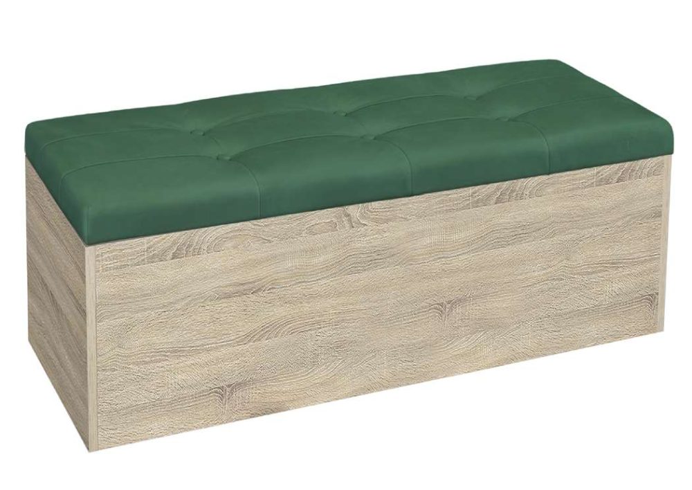 Σκαμπό αποθηκευτικό, Giga Σόνομα/Πράσινο , 120/40/45 εκ., Genomax