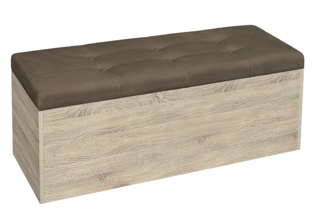 Σκαμπό αποθηκευτικό, Giga Σόνομα/Καφέ , 120/40/45 εκ., Genomax