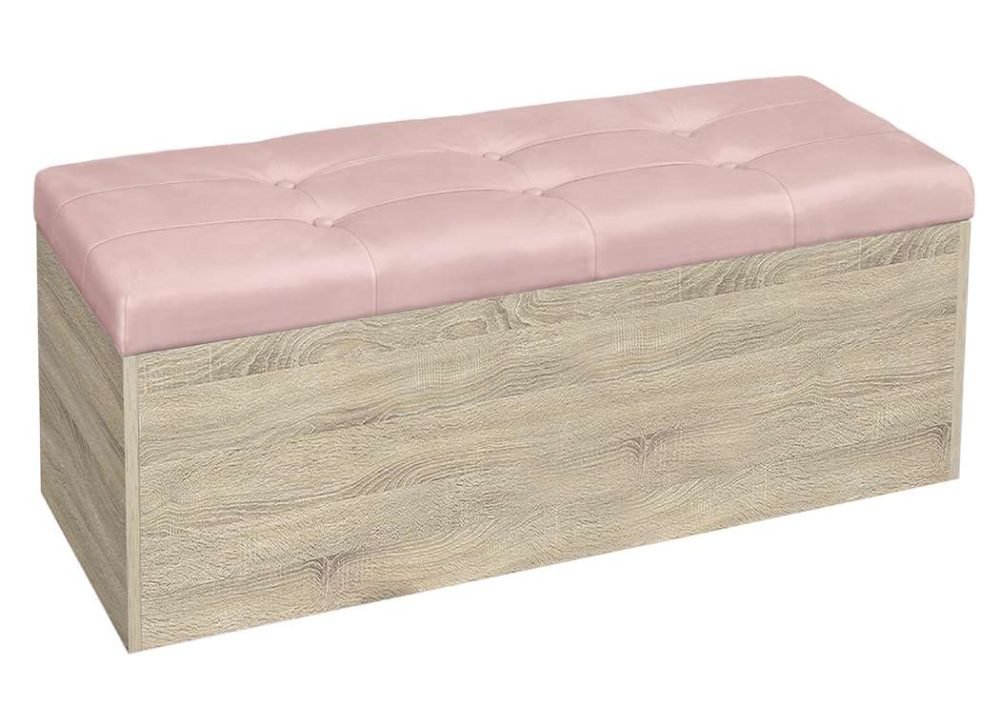 Σκαμπό αποθηκευτικό, Giga Σόνομα/Ρ΄όζ , 120/40/45 εκ., Genomax