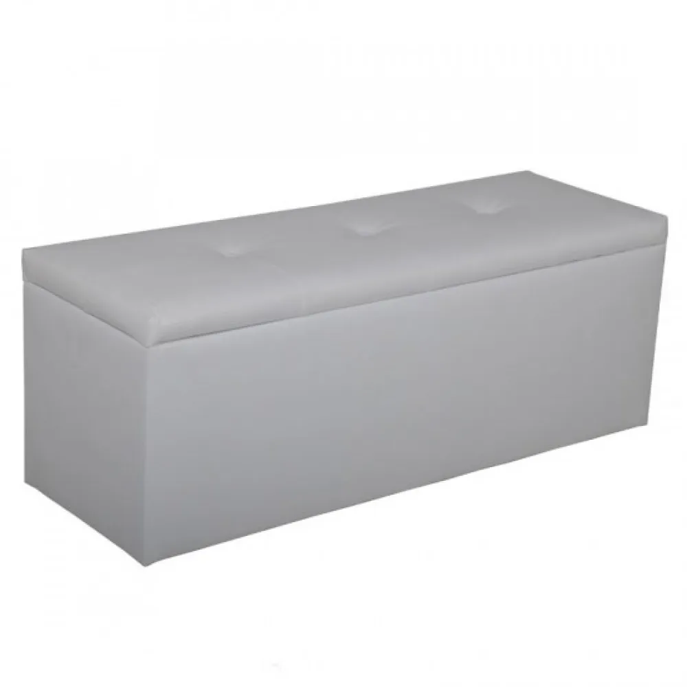 Σκαμπό με αποθηκευτικό χώρο, Praktik, Λευκό 99x33x36 εκ., Genomax