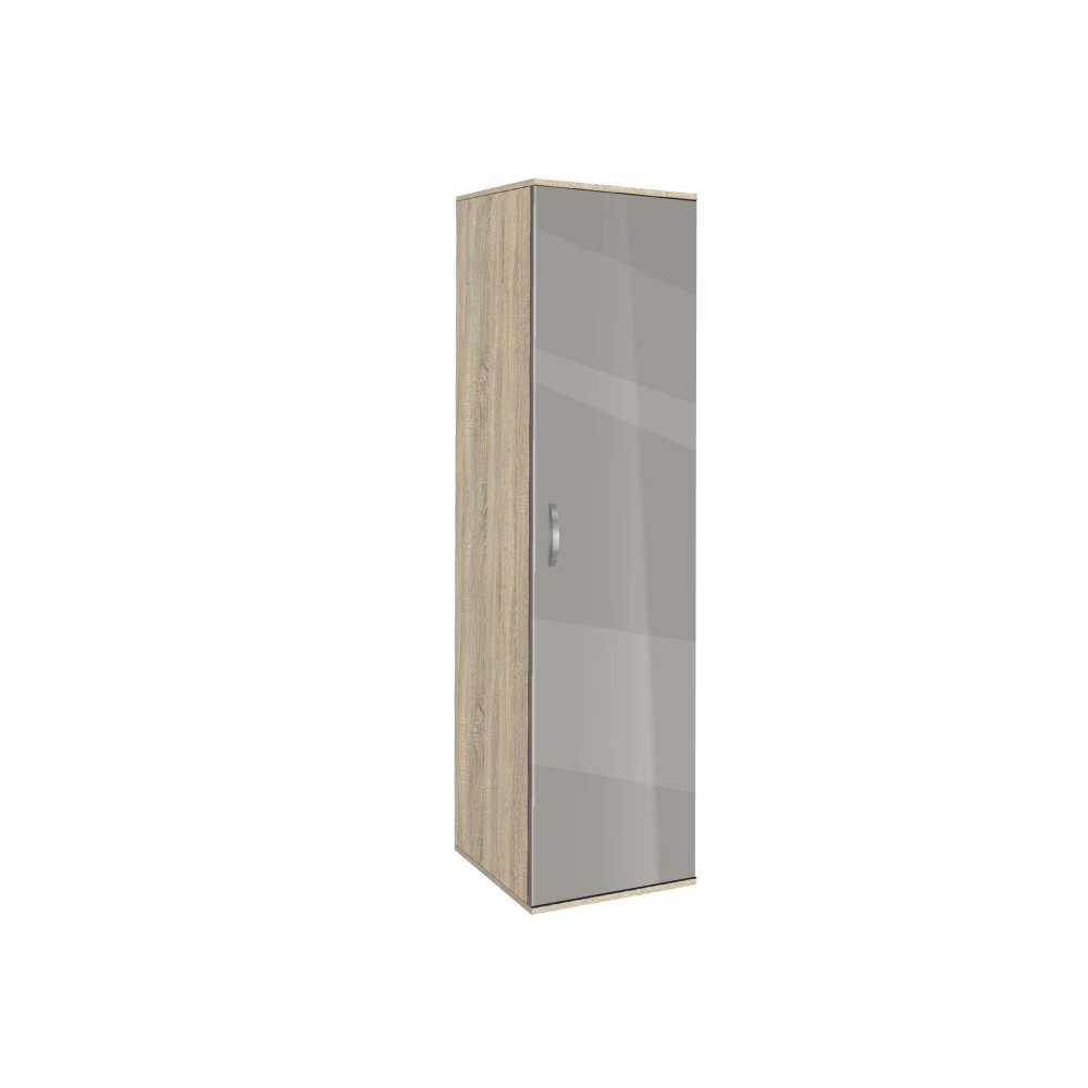 Ντουλάπα Μονόφυλλη, Σόνομα/Γκρί, AVA 1, 39x185x50, Genomax