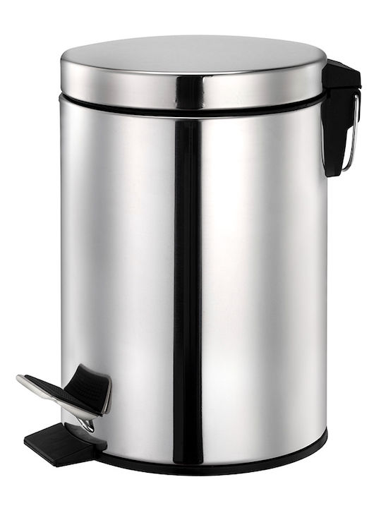 Καλαθάκι Μπάνιου 5lt Ασημί, MR-520, Muhler