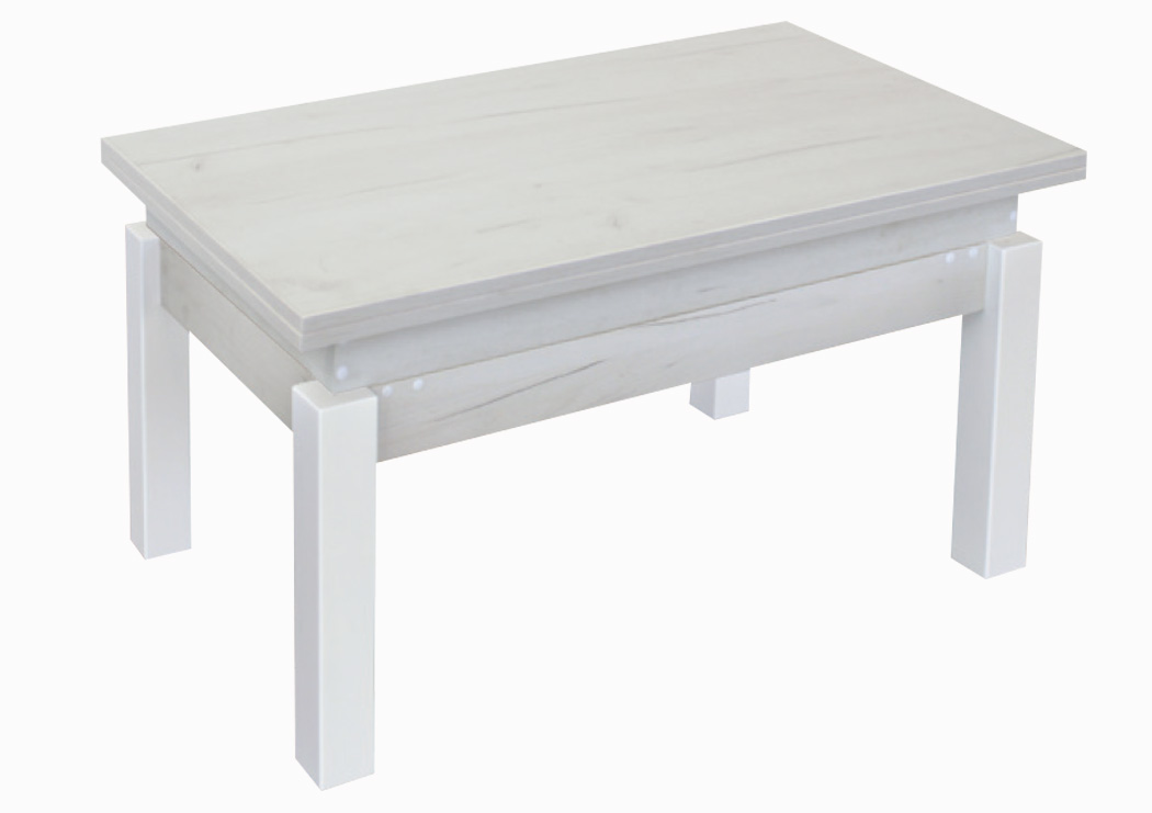 Τραπέζι κουζίνας ξύλινο Sezam Λευκό, 60-120/90/52 εκ., 1219921793, Genomax