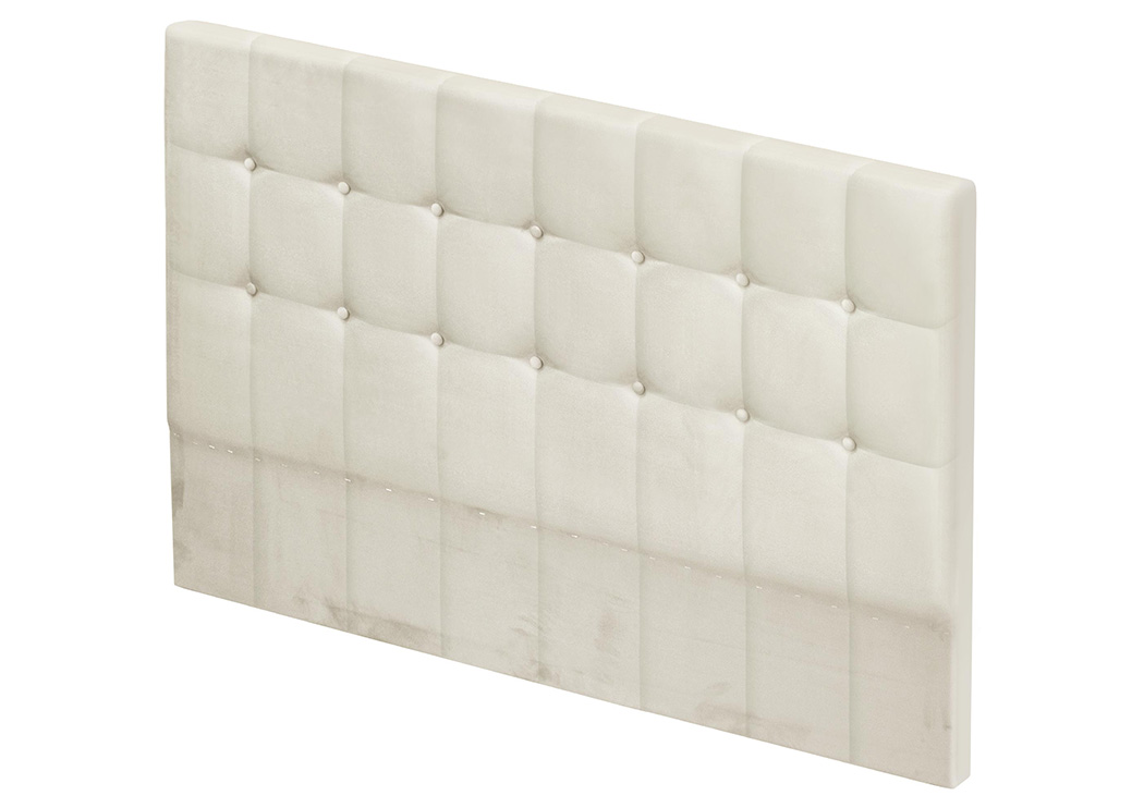 Κεφαλάρι κρεβατιού επενδυμένο με ύφασμα για κρεβάτι με πλάτος από 82 έως 180 εκ., Ivory, Catleya
