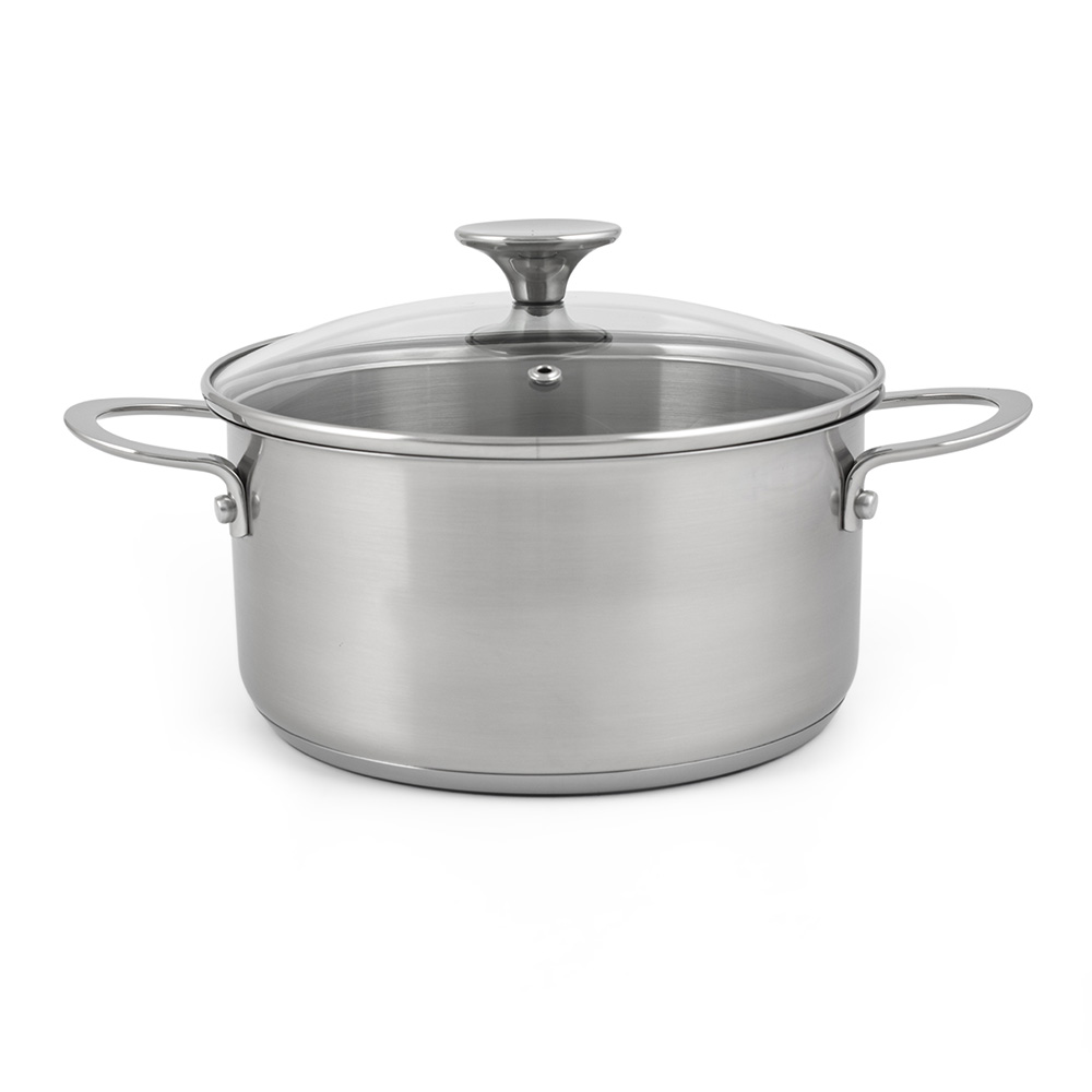 Βαθιά Ανοξείδωτη Κατσαρόλα 3L Vienna FR-2086 20x10.5cm, Luigi Ferrero