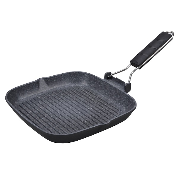 Γκριλιέρα από Χυτό Αλουμίνιο με Επίστρωση από Πέτρα 24cm MR-2410M Muhler