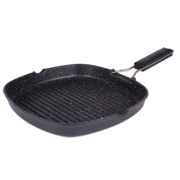 Γκριλιέρα από Χυτό Αλουμίνιο με Επίστρωση από Πέτρα 28cm MR-2810M Muhler