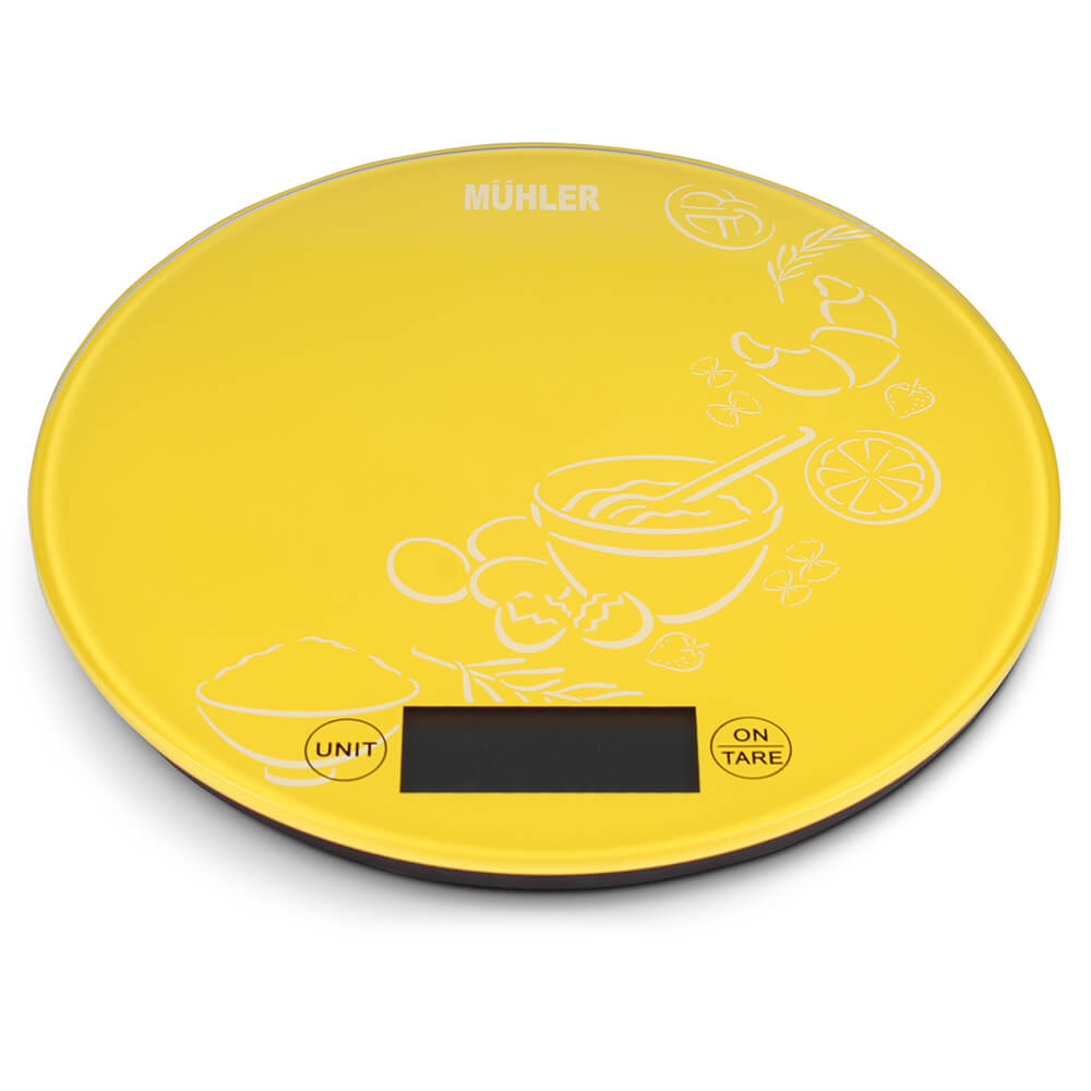 Ψηφιακή Ζυγαριά Κουζίνας 1gr/5kg Yellow-2026R, Muhler