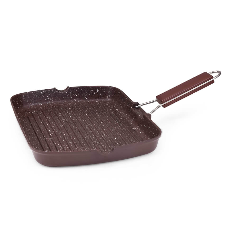 Γκριλιέρα από Χυτό Αλουμίνιο με Επίστρωση από Πέτρα 34cm Mia MR-3419M Muhler