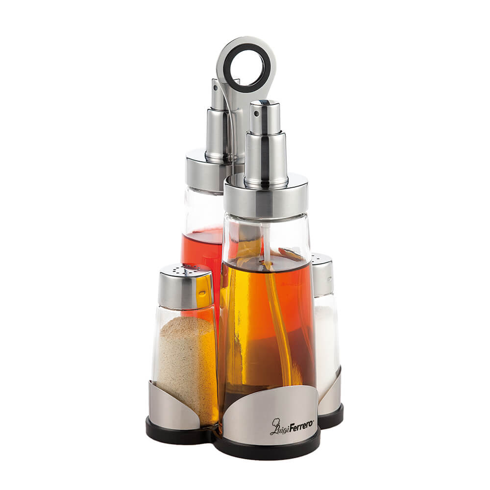 Σετ Λαδόξιδο με Αλατοπίπερο από Ανοξείδωτο Ατσάλι Σπρέι 60ml Vienna FR-1436V Luigi Ferrero