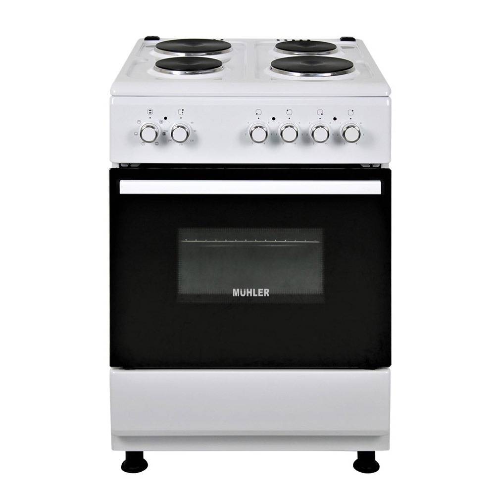 Ηλεκτρική Κουζίνα με Εμαγιέ Εστίες Λευκή ELC-600E, 4E Muhler
