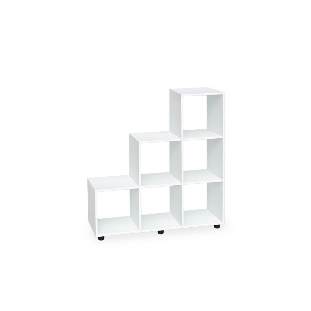 Βιβλιοθήκη Ανοιχτή 102x33x105, Kubo 6 Λευκό, Genomax