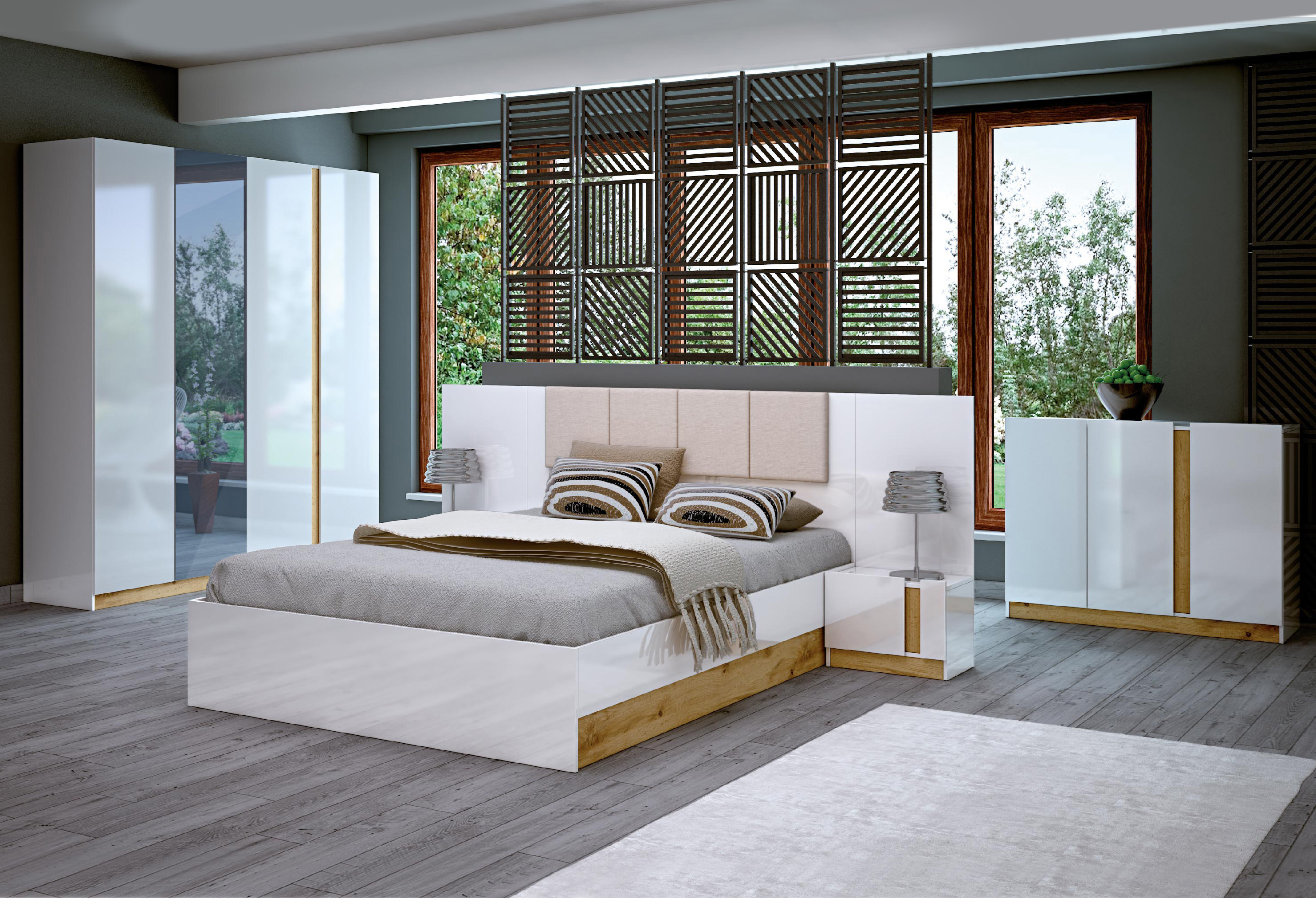 Genomax Σετ Κρεβατοκάμαρας 5 τεμαχίων Aia, ΔΩΡΟ Μηχανισμός Ανύψωσης, Genomax