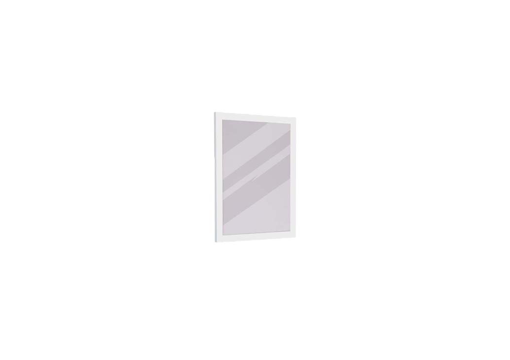 Genomax Καθρέφτης Λευκός 50/68 εκ., Μελαμίνη, Genomax