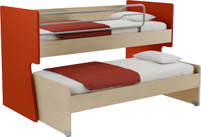 Παιδικό Κρεβάτι Κουκέτα Selma Κόκκινο, για Στρώμα 90x200 εκ.