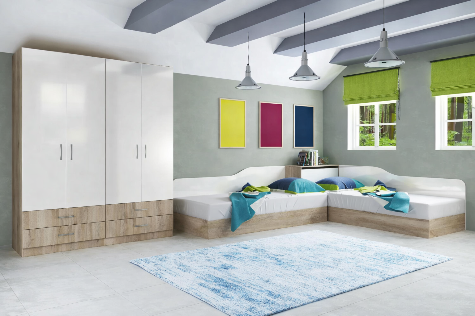 Σετ παιδικού δωματίου 1217064, ΔΩΡΟ 2 Στρώματα 82/190, Genomax