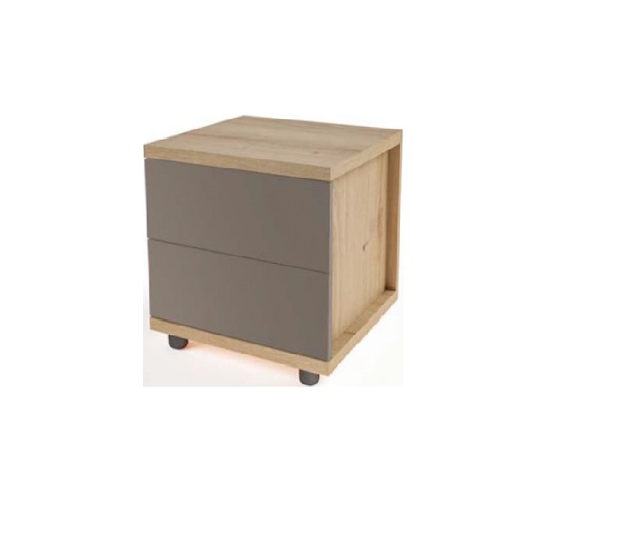 Κομοδίνο Andreana με Ματ όψεις, 50x47x40 εκ.