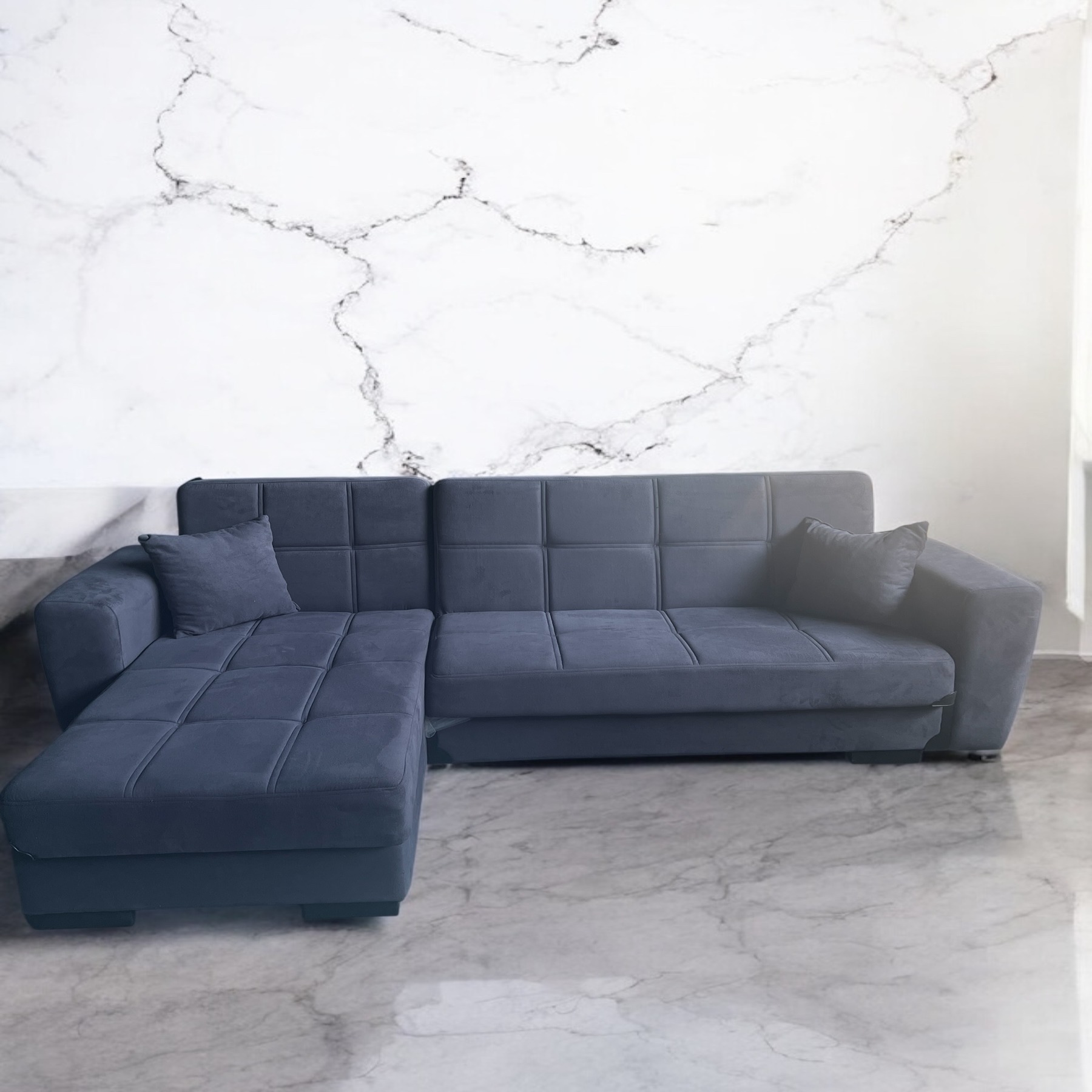 Γωνιακός καναπές-κρεβάτι New Dynamic Corner, γκρι, Νο 57-003, κωδ. 2770000006, All4home