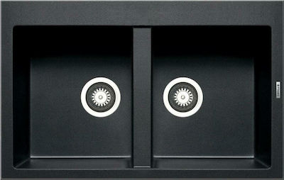 Ένθετος Νεροχύτης, Alazia 2B Carbon, 79x50cm, Pyramis