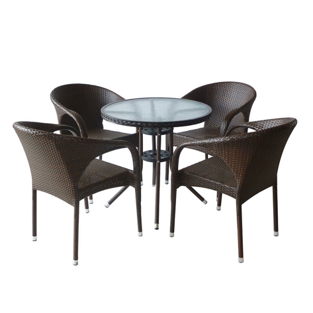 Genomax Σετ τραπεζαρίας 5 τμχ. 290-4125В, 75x75 εκ., Genomax - Καφέ
