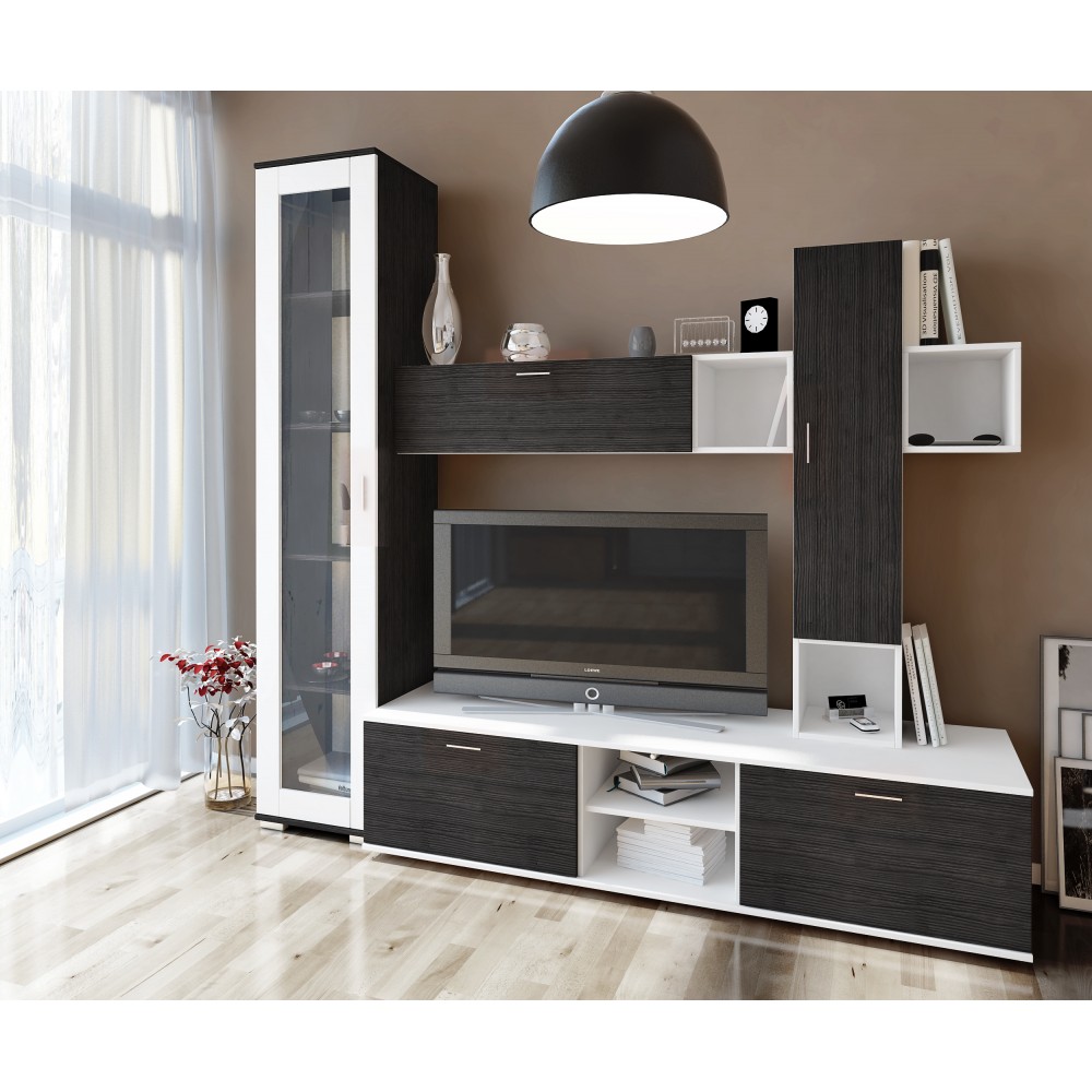 Σύνθετο Σαλονιού Lina Bosfor/Λευκό, 200/193/45 εκ., Genomax