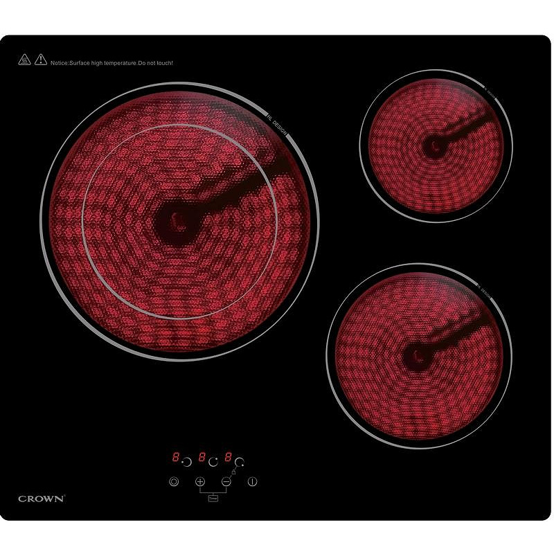 Εντοιχιζόμενη κεραμική εστία Crown 50/590/520 εκ., PVT613.C,Crown