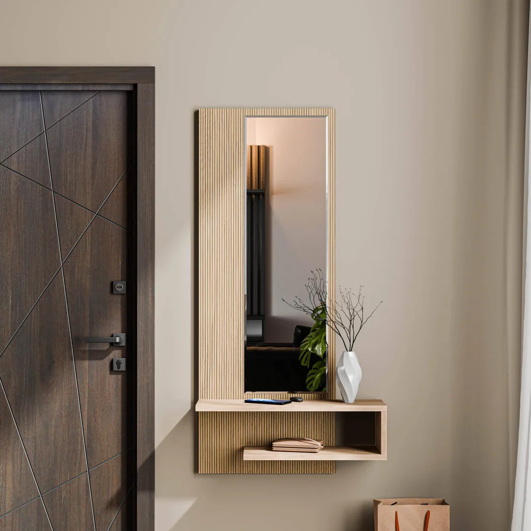 Καθρέφτης με ράφι Line 6003, 45x15x120 εκ. ,All4home