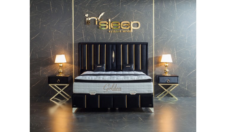 Κρεβάτι υφασμάτινο Golden με αποθηκευτικό χώρο, 90x190 εκ., All4home