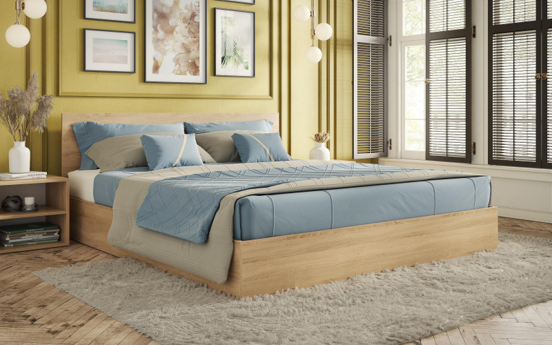 Κρεβάτι ημίδιπλο 120/190 Σόνομα , Marcello, 194x90x124 εκ., Genomax - Στρώμα με βάση Simo , με ελατήρια, Genomax