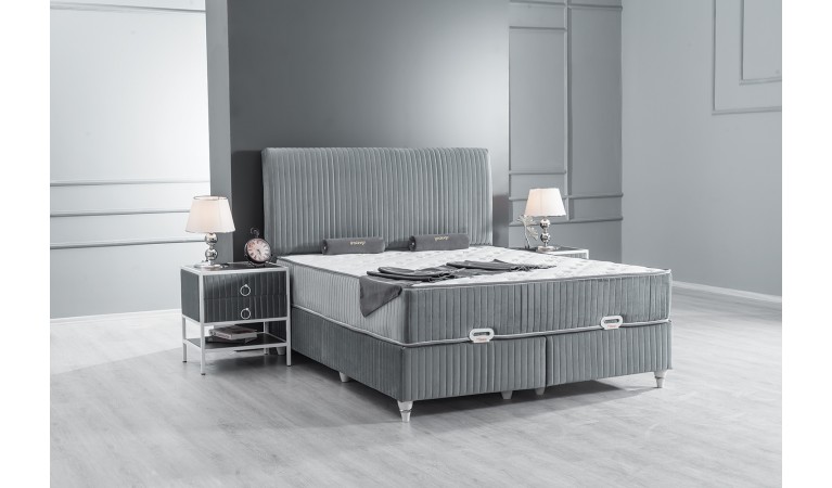 Κρεβάτι υφασμάτινο Lina με αποθηκευτικό χώρο, 140x200 εκ., All4home