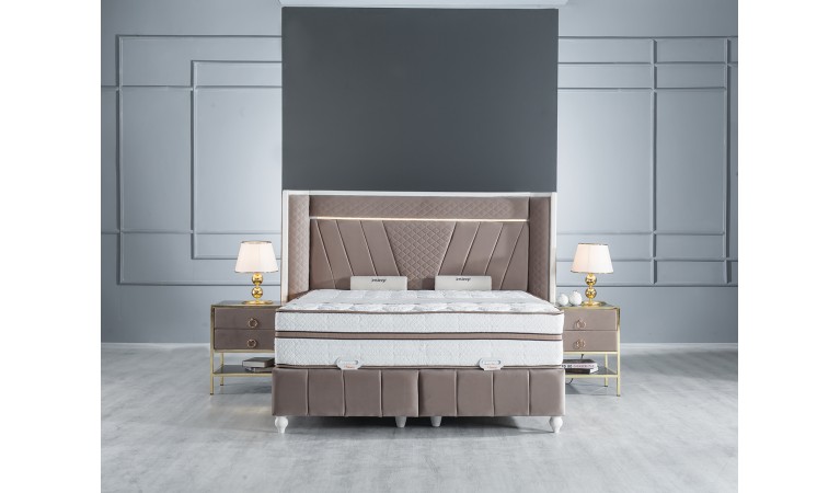 Κρεβάτι υφασμάτινο Lusso με αποθηκευτικό χώρο, 140x200 εκ., All4home