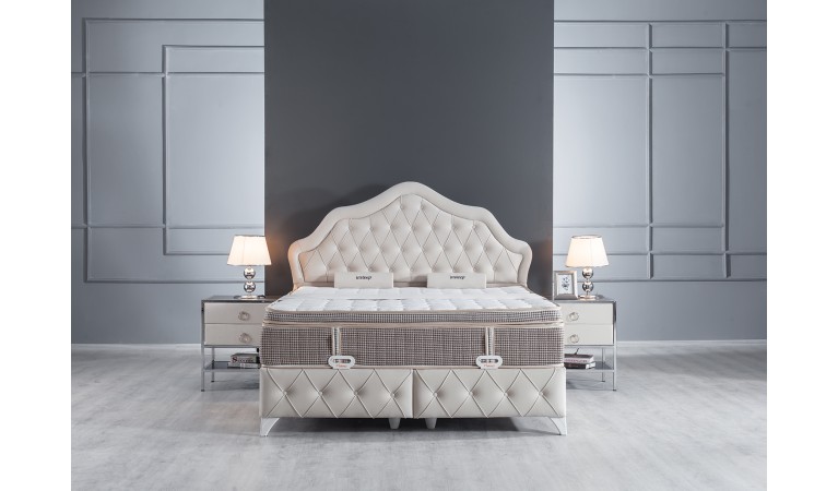 Κρεβάτι υφασμάτινο Perla με αποθηκευτικό χώρο, 140x200 εκ., All4home