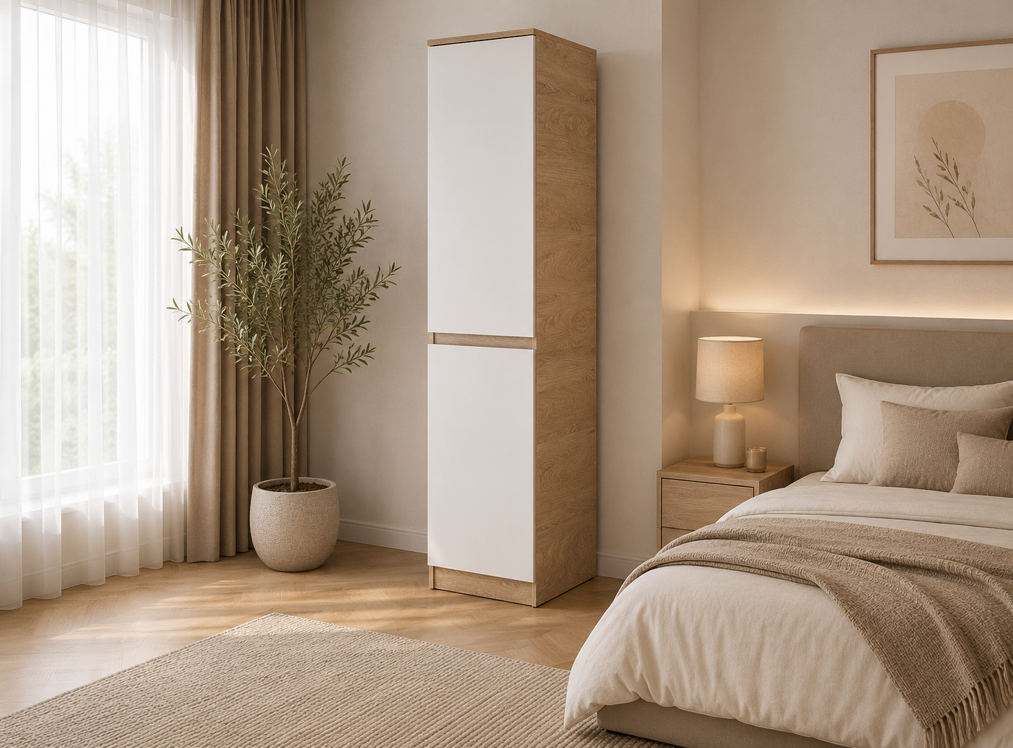 Ντουλάπα μονόφυλλη, 45/52/200 εκ., Modul 934, Genomax