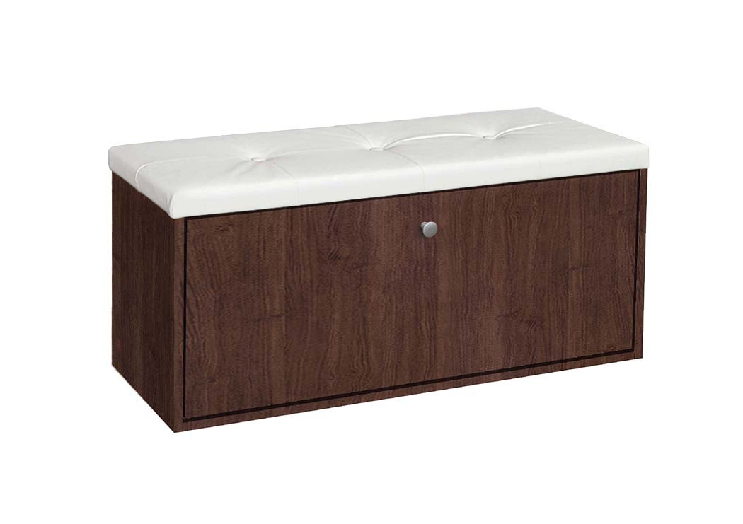 Παπουτσοθήκη-Σκαμπό Rakla 100 Βέγγε/Λευκό, 1219922699, 97x31.5x48, Genomax