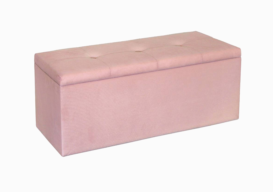 Σκαμπό αποθηκευτικό, TEXTIL, ροζ, 99/33/36 εκ., Genomax