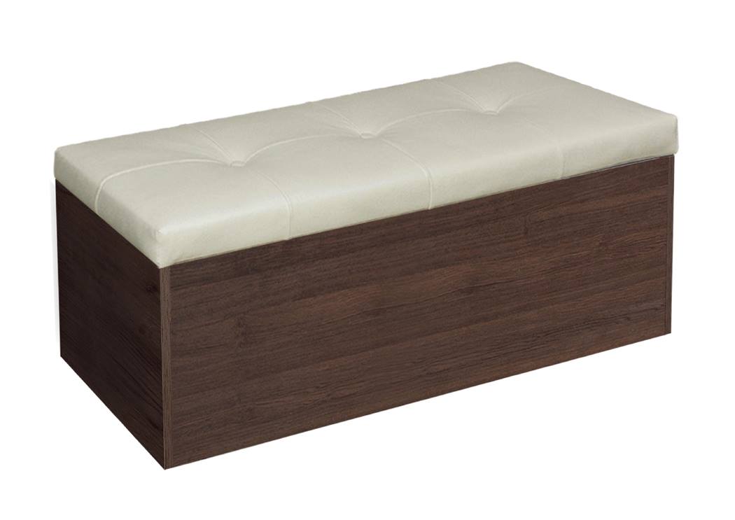 Σκαμπό με αποθηκευτικό χώρο, Praktik, Βέγγε/Μπέζ 99x33x36 εκ., Genomax