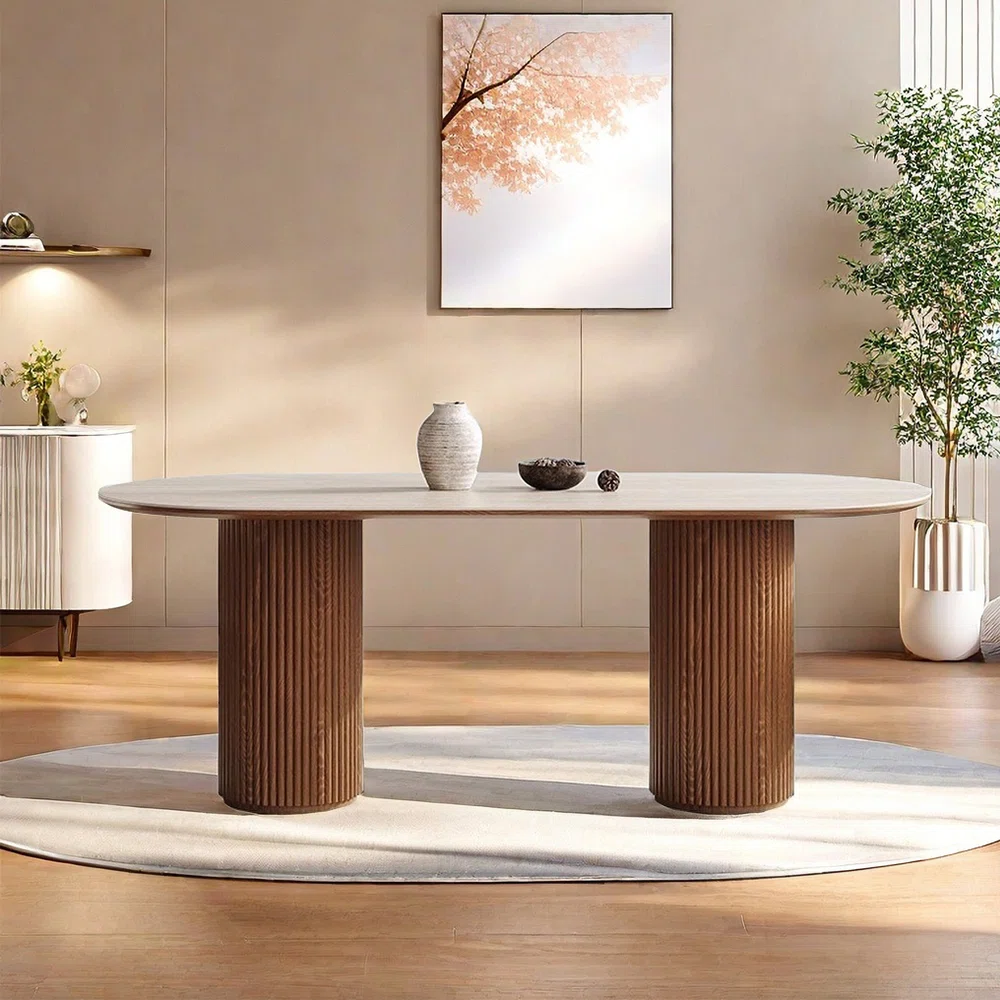 Τραπέζι Δείπνου οβάλ , Vinta , Ύψος 75 εκ. Πλάτος 168 εκ. Βάθος 90 εκ., All4home