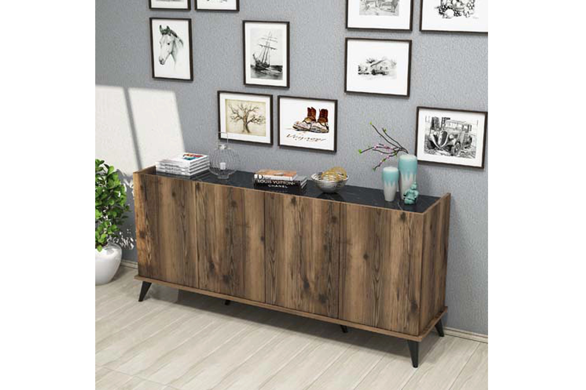 Μπουφές Elegante 1604, Π180xΜ45xΥ80,80 εκ., All4home