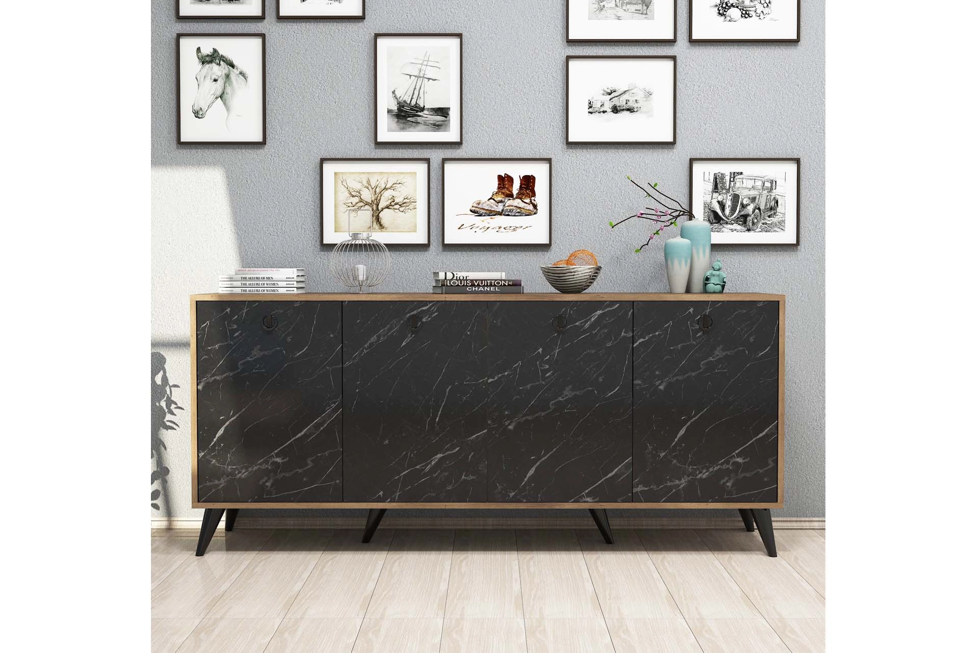 Μπουφές Elite 1618, Π180xΜ45xΥ80 εκ., All4home