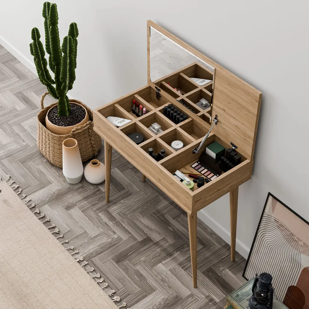 Τουαλέτα με καθρέφτη , 2222 Flora , 80χ45χ119 εκ., All4home