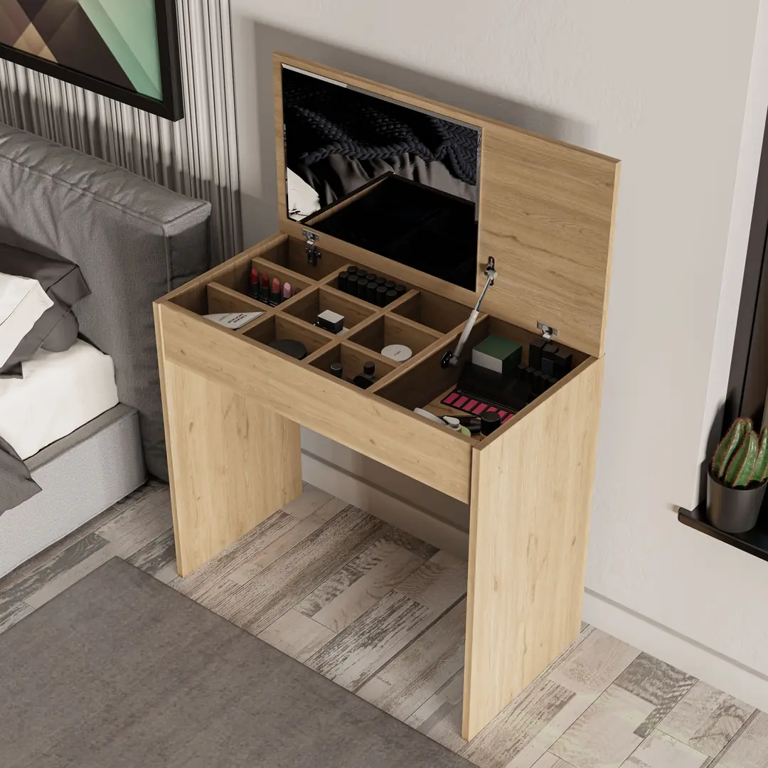 Τουαλέτα με καθρέφτη , 2232 Laila , 80,5 x 45 x 123,20 εκ., All4home