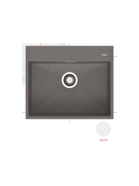 ΝΕΡΟΧΥΤΗΣ PYRAGRANITE ITHAKA 61x51 1B SNOW